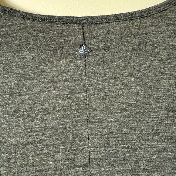 Prana Nadia Crossover Faux Wrap Gray Wool Blend Dress SZ S Minimalist Work - Picture 6 of 7